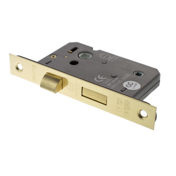 ALKBATH3PB  076mm [057mm]  Polished Brass  Atlantic CE Marked Bathroom Lock