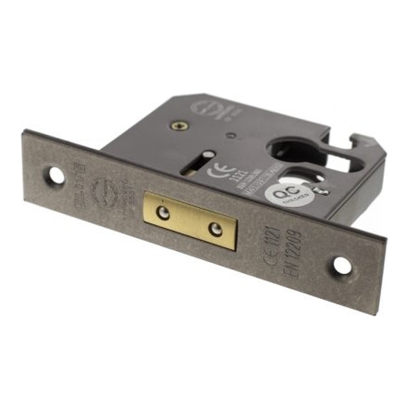 ALKDEADE25DS • 065mm [044mm] • Distressed Silver • Atlantic CE Marked Euro Cylinder Deadlock Case