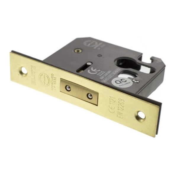 ALKDEADE25SB  065mm [044mm]  Satin Brass  Atlantic CE Marked Euro Cylinder Deadlock Case