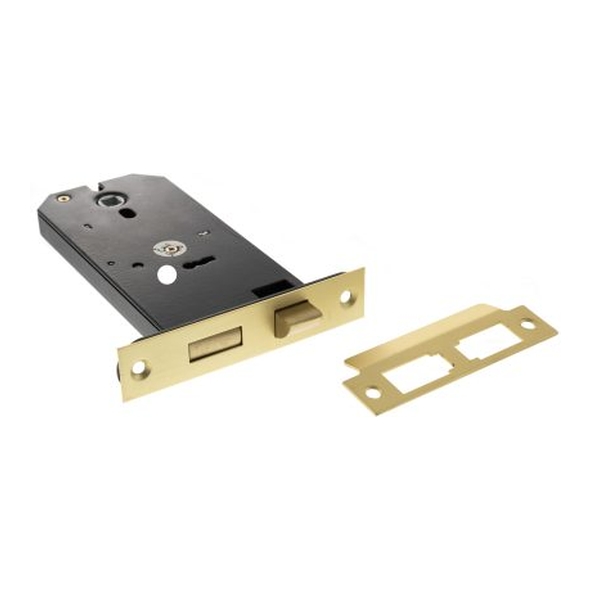 ALKHZSSB  149mm [127mm]  Satin Brass  Atlantic Horizontal 3 Lever Sashlock