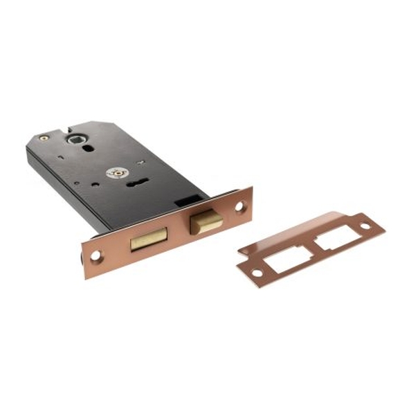 ALKHZSUSC • 149mm [127mm] • Urban Satin Copper • Atlantic Horizontal 3 Lever Sashlock