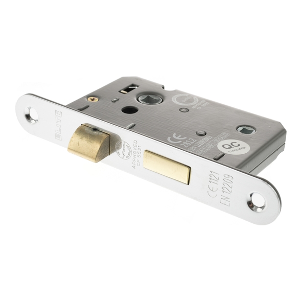 ALKRCBATH25SC  065mm [044mm]  Satin Chrome  Atlantic CE Marked Radiused Bathroom Lock