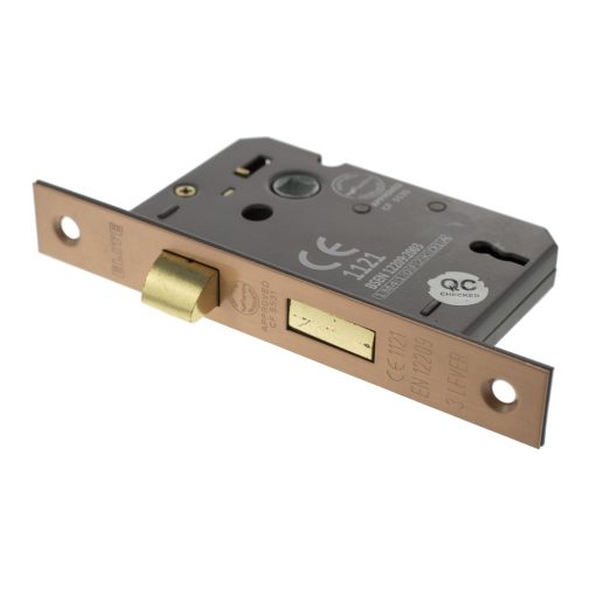 ALKSASH3LK25USC • 065mm [044mm] • Urban Satin Copper • Atlantic CE Marked 3 Lever Sashlock