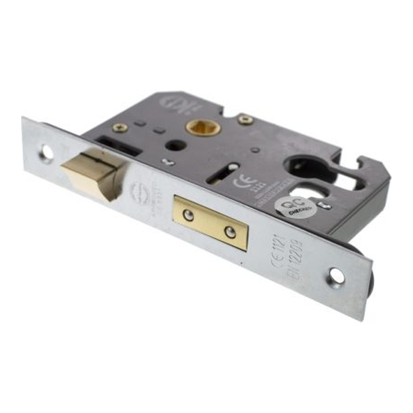 ALKSASHE25SC • 065mm [044mm] • Satin Chrome • Atlantic CE Marked Euro Cylinder Sashlock Case