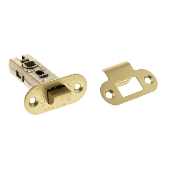 ALRCE25SB  064mm [044mm]  Satin Brass  Atlantic Radiused Tubular Fire Rated CE Latch