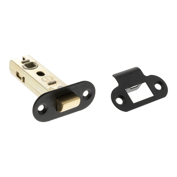 ALRCE3MB • 076mm [057mm] • Matt Black • Atlantic Radiused Tubular Fire Rated CE Latch