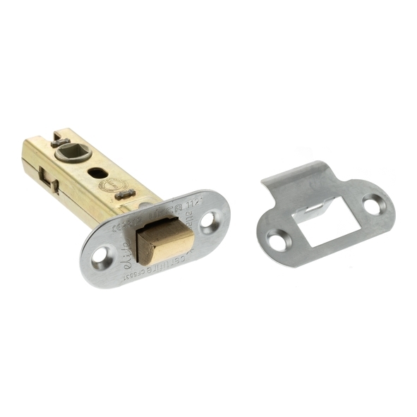 ALRCE3SC • 076mm [057mm] • Satin Chrome • Atlantic Radiused Tubular Fire Rated CE Latch