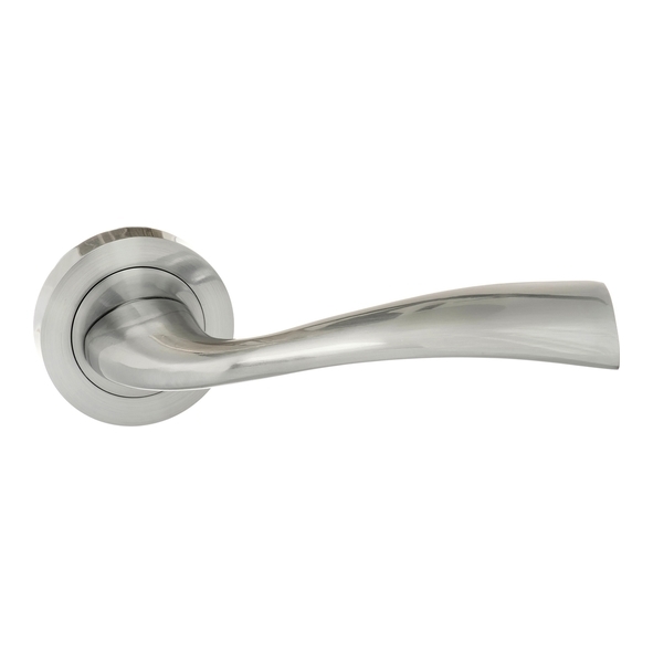 ECO30SC  Satin Chrome  Eco Wave Levers On Round Roses