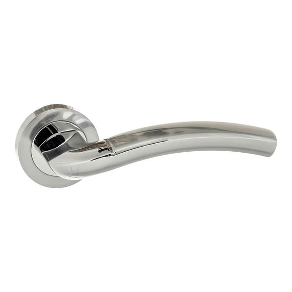 ECO50SCPC  Satin / Polished Chrome  Eco Crest Levers On Round Roses