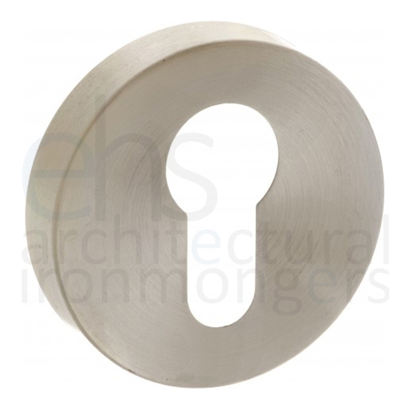 FMRESN  Satin Nickel  Forme Minimal Round Euro Cylinder Escutcheons