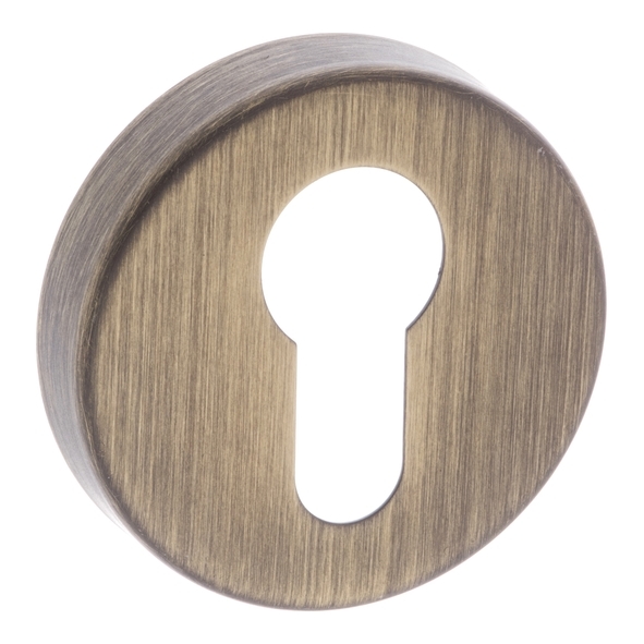 FMREYB • Yester Bronze • Forme Minimal Round Euro Cylinder Escutcheons