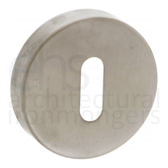 FMRKSN • Satin Nickel • Forme Minimal Round Mortice Key Escutcheons