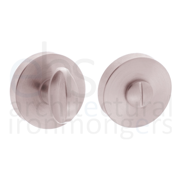 FMRWCSN • Turn / Release • Satin Nickel • Forme Minimal Round Bathroom Turn With Release