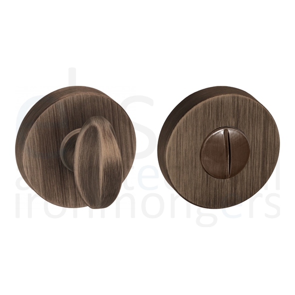 FMRWCUB • Turn / Release • Urban Bronze • Forme Minimal Round Bathroom Turn With Release