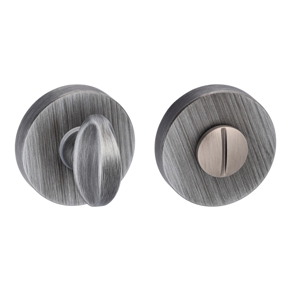 FMRWCUG • Turn / Release • Urban Graphite • Forme Minimal Round Bathroom Turn With Release