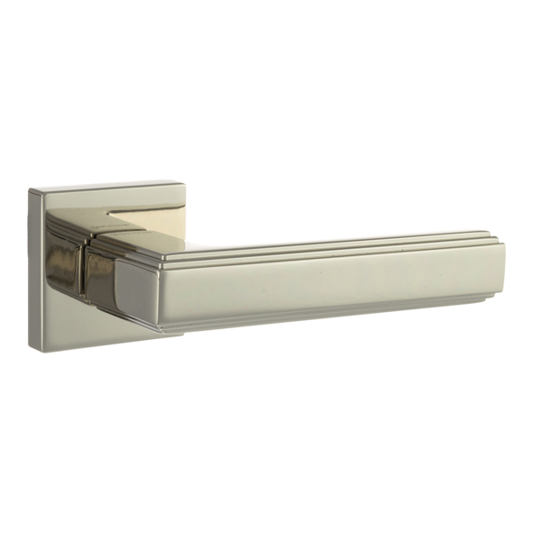 FMS293PN • Polished Nickel • Forme Alila Levers On Minimal Square Roses