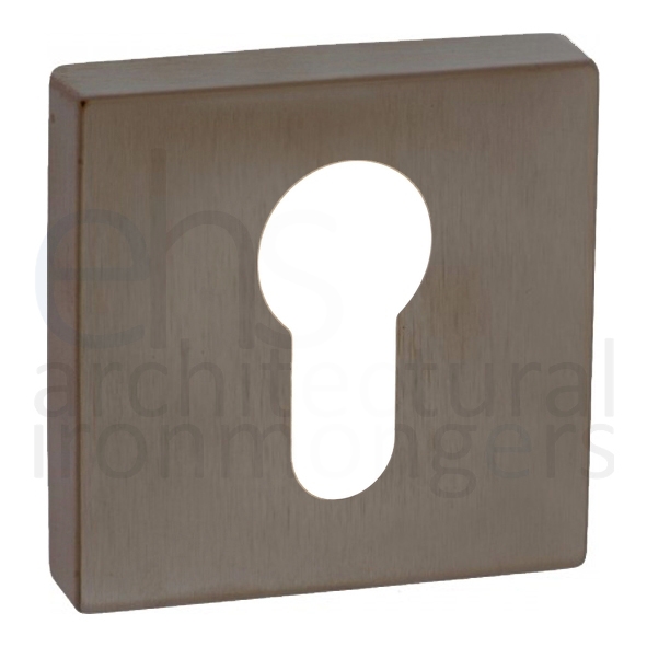 FMSEUDB • Urban Dark Bronze • Forme Minimal Square Euro Cylinder Escutcheons