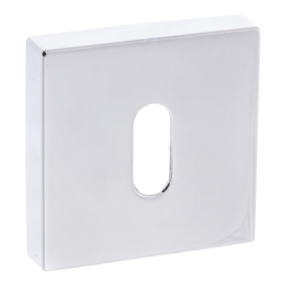 FMSKPC  Polished Chrome  Forme Minimal Square Mortice Key Escutcheons