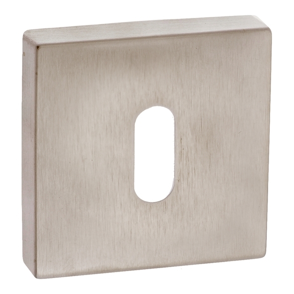FMSKSN • Satin Nickel • Forme Minimal Square Mortice Key Escutcheons