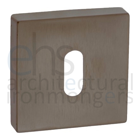 FMSKUDB • Urban Dark Bronze • Forme Minimal Square Mortice Key Escutcheons