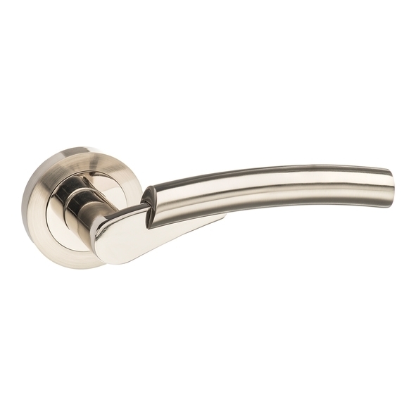 M53SNNP • Satin / Polished Nickel • Mediterranean Messina Levers On Round Roses