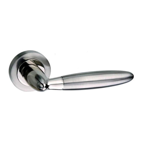 M83SNNP • Satin / Polished Nickel • Mediterranean Gibraltar Levers On Round Roses