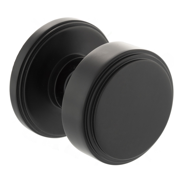 MH350SMKMB � Matt Black � Millhouse Brass Boulton Stepped Mortice Knobs on Concealed Fix Roses