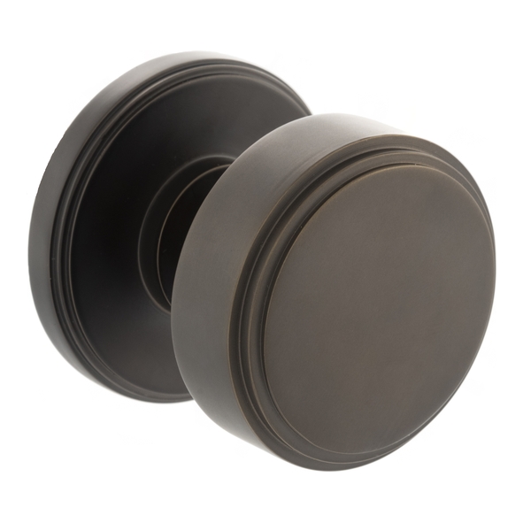 MH350SMKUDB � Urban Dark Bronze � Millhouse Brass Boulton Stepped Mortice Knobs on Concealed Fix Roses