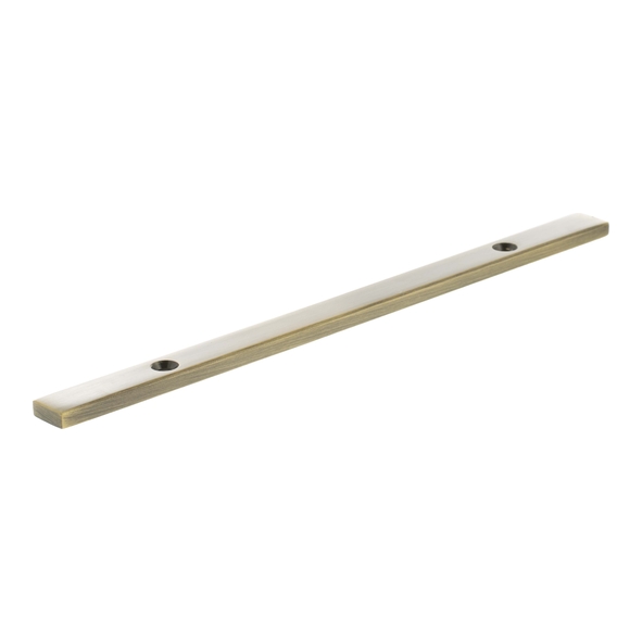 MHCBN128AB � 128mm c/c � Antique Brass � Millhouse Brass Long Narrow Cabinet Handle Backplate