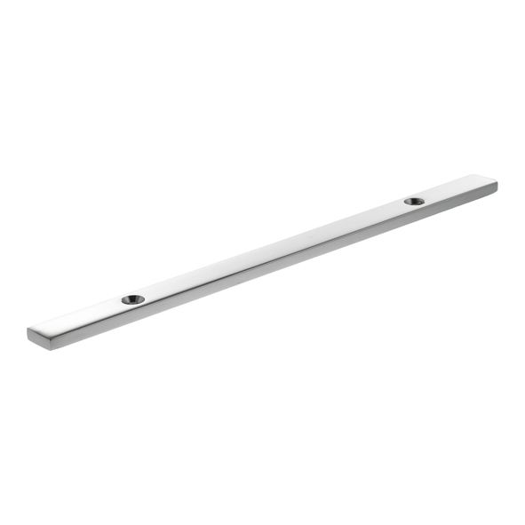 MHCBN128PC � 128mm c/c � Polished Chrome � Millhouse Brass Long Narrow Cabinet Handle Backplate