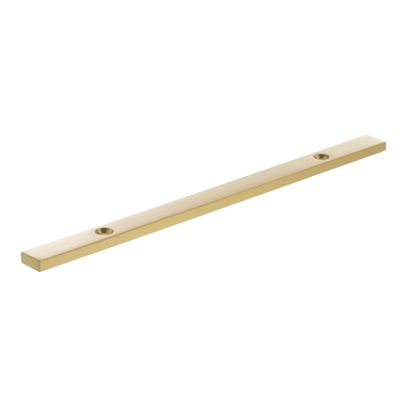 MHCBN128SB � 128mm c/c � Satin Brass � Millhouse Brass Long Narrow Cabinet Handle Backplate