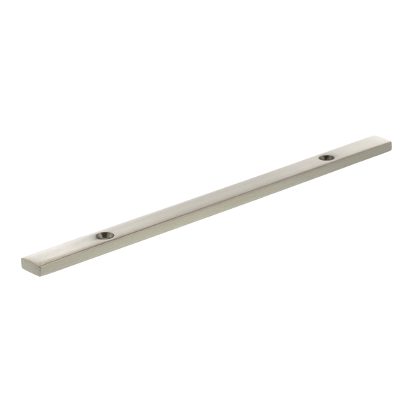 MHCBN128SN � 128mm c/c � Satin Nickel � Millhouse Brass Long Narrow Cabinet Handle Backplate