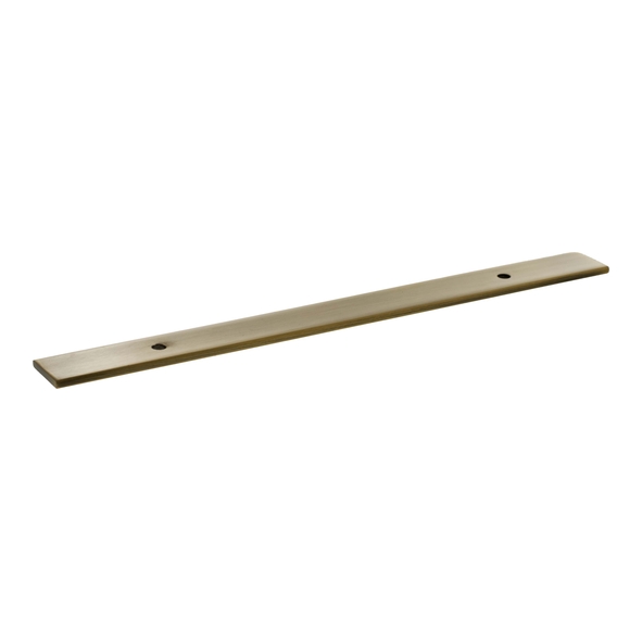MHCBW128AB  128mm c/c  Antique Brass  Millhouse Brass Long Wide Cabinet Handle Backplate
