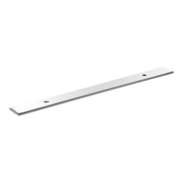 MHCBW128PC  128mm c/c  Polished Chrome  Millhouse Brass Long Wide Cabinet Handle Backplate