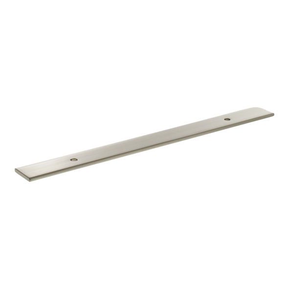 MHCBW128SN  128mm c/c  Satin Nickel  Millhouse Brass Long Wide Cabinet Handle Backplate