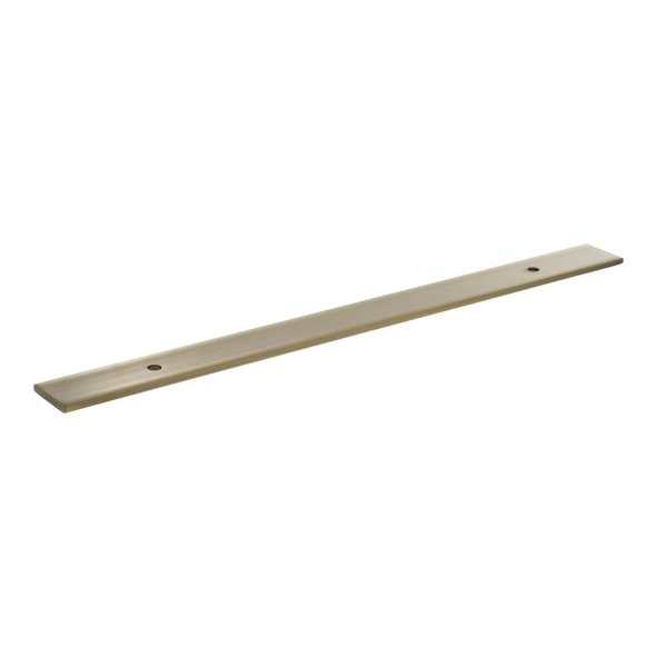 MHCBW160AB  160mm c/c  Antique Brass  Millhouse Brass Long Wide Cabinet Handle Backplate