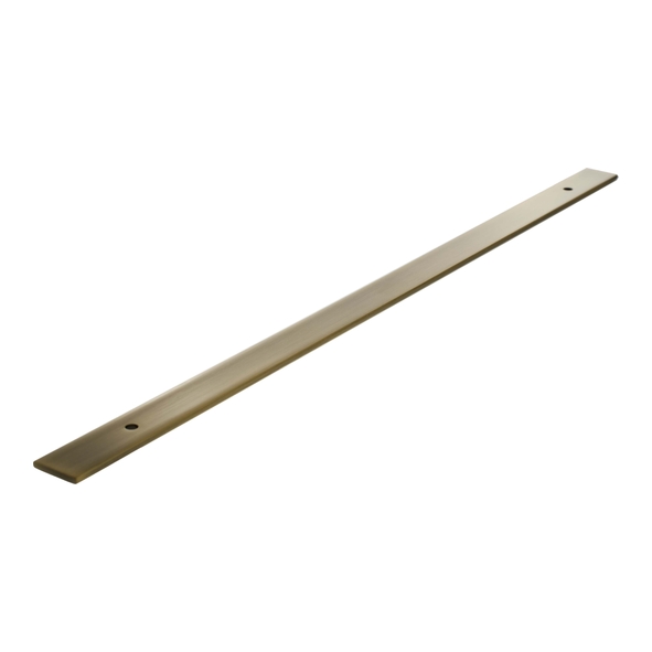 MHCBW320AB  320mm c/c  Antique Brass  Millhouse Brass Long Wide Cabinet Handle Backplate