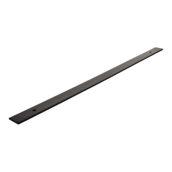 MHCBW320MB  320mm c/c  Matt Black  Millhouse Brass Long Wide Cabinet Handle Backplate