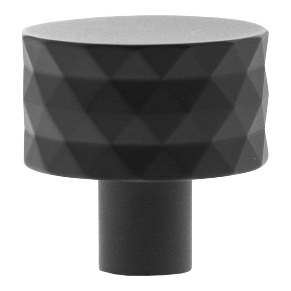 MHCD1530MB � 30mm � Matt Black � Millhouse Brass Chrysler Diamond Round Cabinet Knob