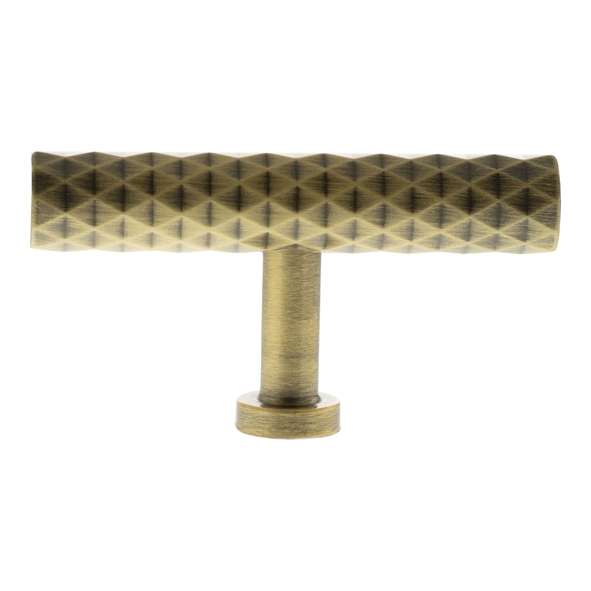 MHCD1675AB � 75mm � Antique Brass � Millhouse Brass Chrysler Diamond T-Bar Cabinet Knob