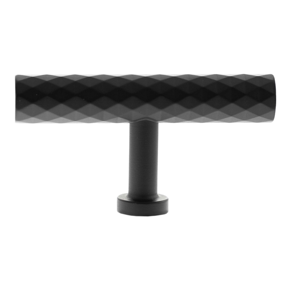 MHCD1675MB � 75mm � Matt Black � Millhouse Brass Chrysler Diamond T-Bar Cabinet Knob