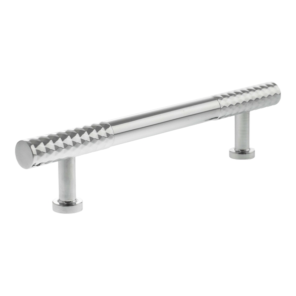 MHCD17128PC  128mm c/c  Polished Chrome  Millhouse Brass Chrysler Diamond T-Bar Cabinet Pull Handle