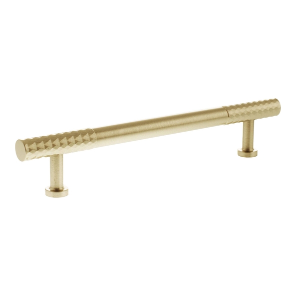 MHCD17160SB  160mm c/c  Satin Brass  Millhouse Brass Chrysler Diamond T-Bar Cabinet Pull Handle