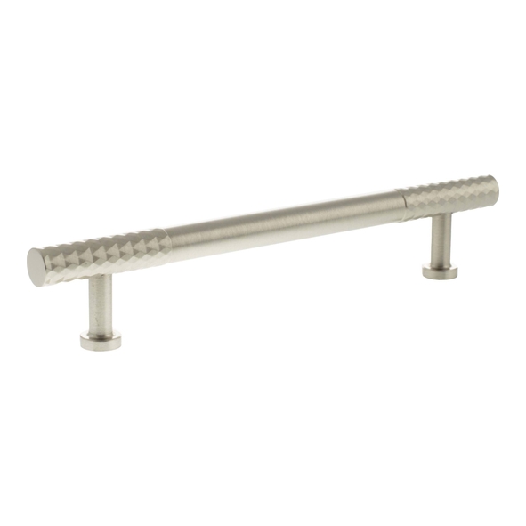 MHCD17160SN  160mm c/c  Satin Nickel  Millhouse Brass Chrysler Diamond T-Bar Cabinet Pull Handle