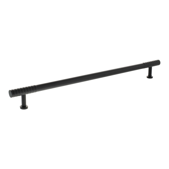MHCD17320MB  320mm c/c  Matt Black  Millhouse Brass Chrysler Diamond T-Bar Cabinet Pull Handle