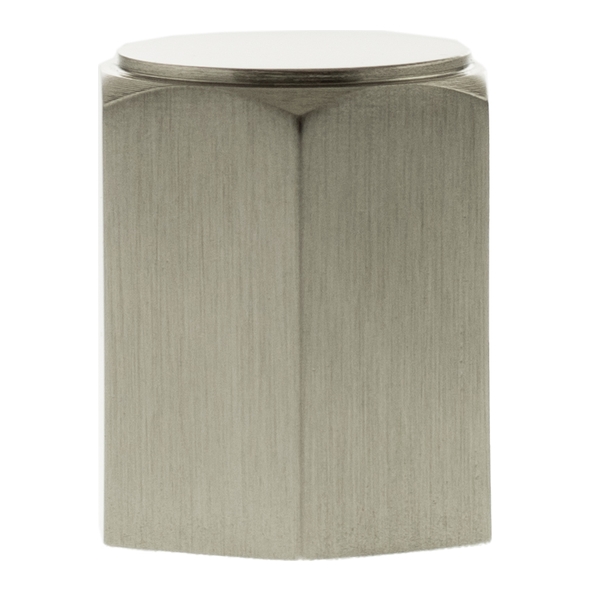 MHCH1420SN � 20mm � Satin Nickel � Millhouse Brass Pennington Hex Cylinder Cabinet Knob