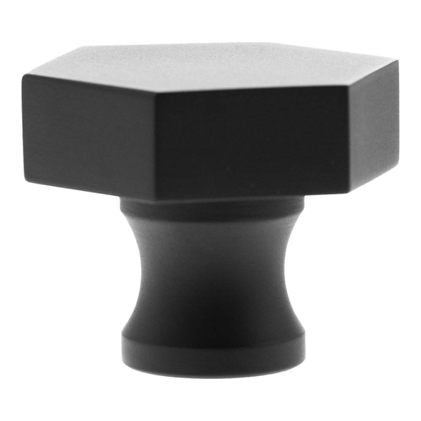 MHCH1532MB � 32mm � Matt Black � Millhouse Brass Pennington Hex Cabinet Knob