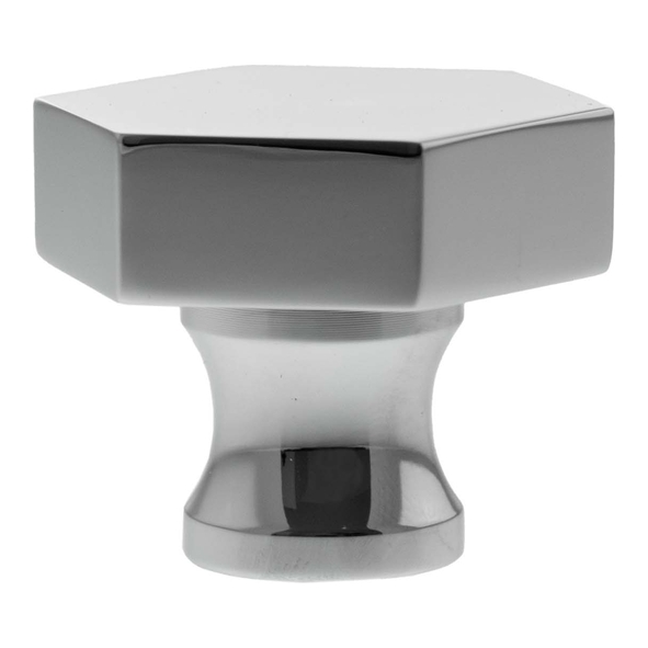 MHCH1532PC � 32mm � Polished Chrome � Millhouse Brass Pennington Hex Cabinet Knob