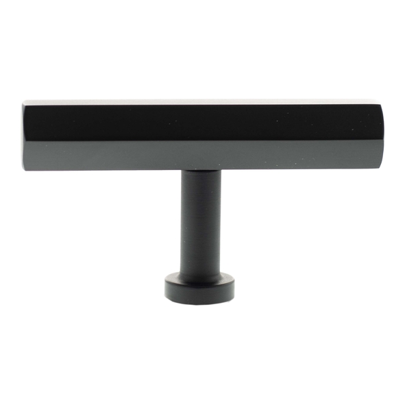 MHCH1675MB � 75mm � Matt Black � Millhouse Brass Pennington Hex T-Bar Cabinet Knob