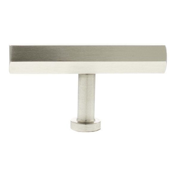 MHCH1675SN � 75mm � Satin Nickel � Millhouse Brass Pennington Hex T-Bar Cabinet Knob